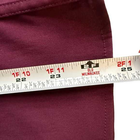 Reitmans Deep Red Button-Down Shirt Size 16P Petite Office Business Casual - Picture 6 of 11